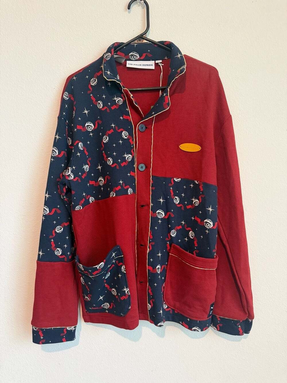 Puma Hoops x The Polar Express Men's PJ Top Button-Down Waffle Shirt